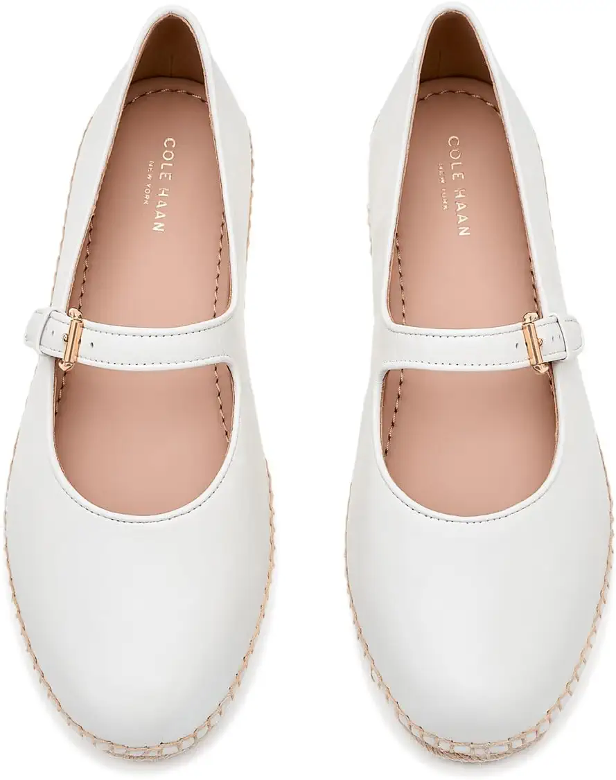 WOMEN'S COLE HAAN CLOUDFEEL ASBURY MARY JANE BALLET FLATS | WHITE LEATHER - Image 8