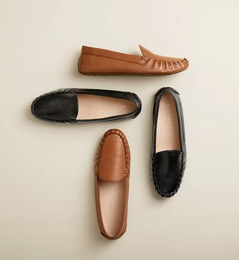 WOMEN'S COLE HAAN EVELYN DRIVER | BLACK LEATHER - Image 6