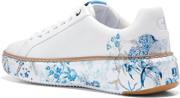 WOMEN'S COLE HAAN GRANDPRØ TOPSPIN SNEAKER | OPTIC WHITE / BLUE TOILE - Image 6