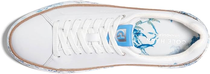 WOMEN'S COLE HAAN GRANDPRØ TOPSPIN SNEAKER | OPTIC WHITE / BLUE TOILE - Image 8