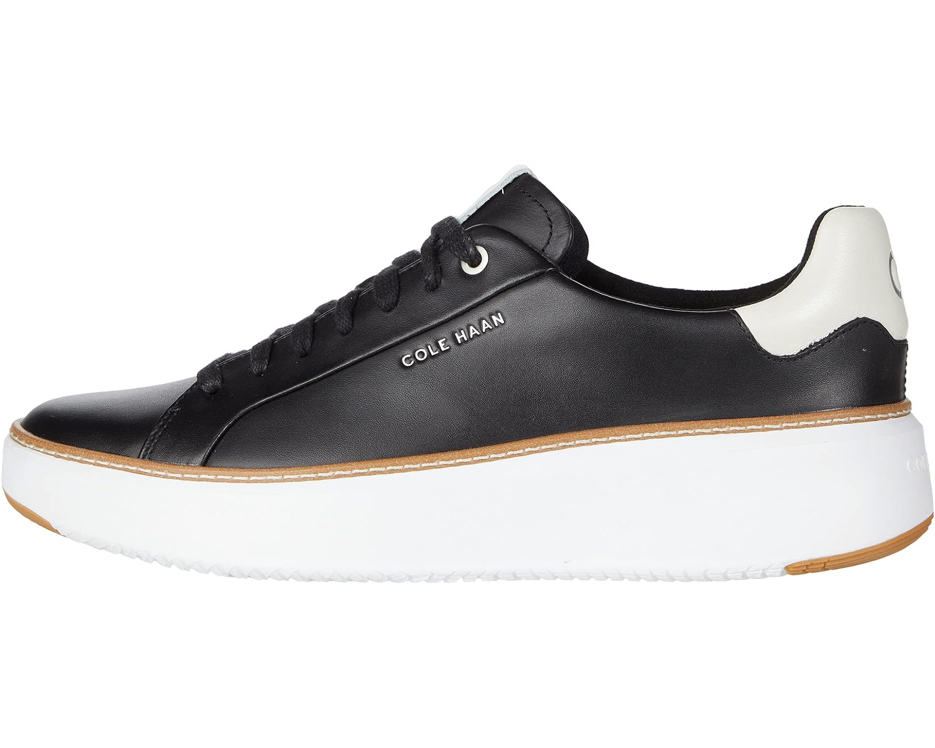 WOMEN'S COLE HAAN GRANDPRØ TOPSPIN SNEAKER | BLACK / WHITE LEATHER - Image 3