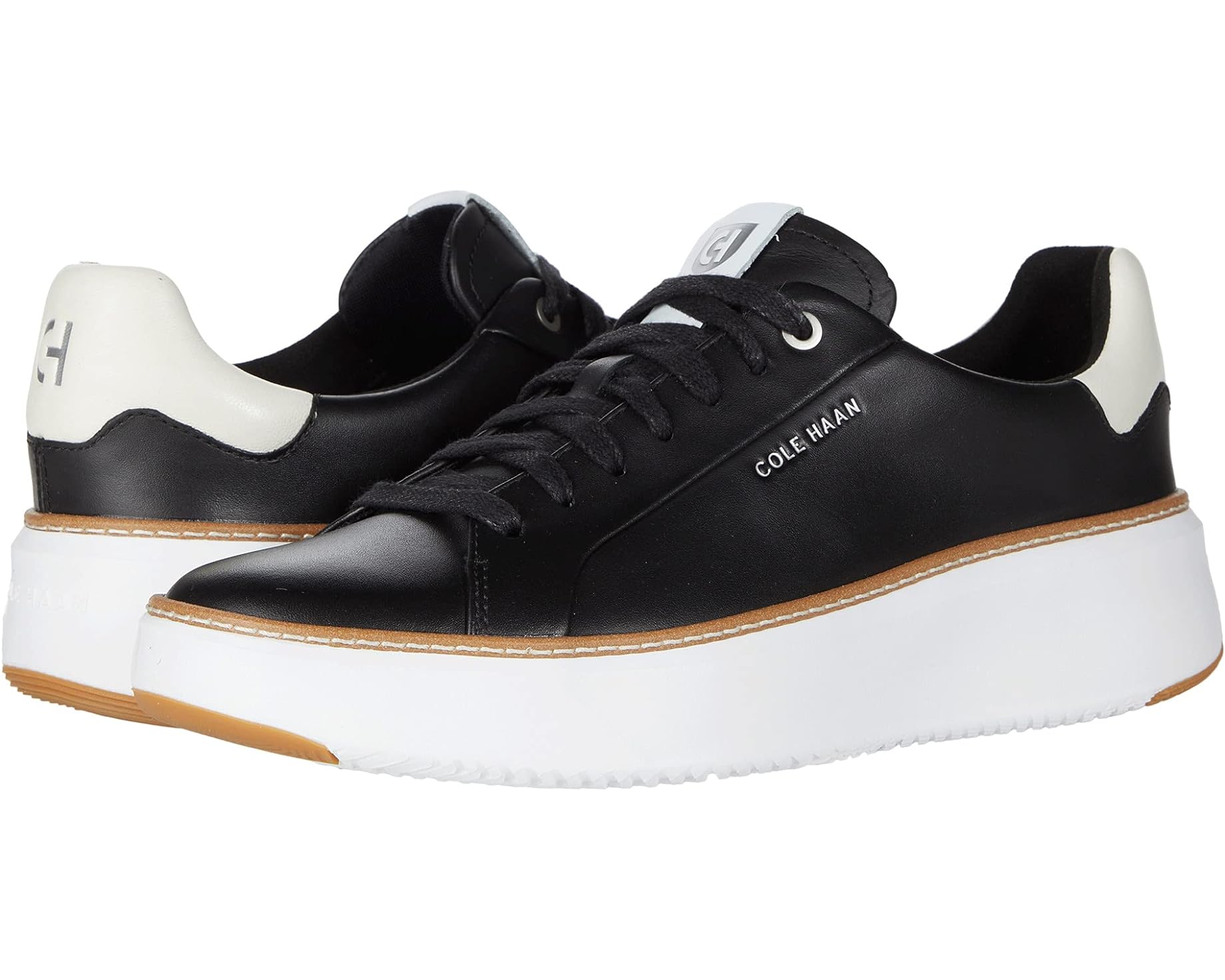 WOMEN'S COLE HAAN GRANDPRØ TOPSPIN SNEAKER | BLACK / WHITE LEATHER - Image 8