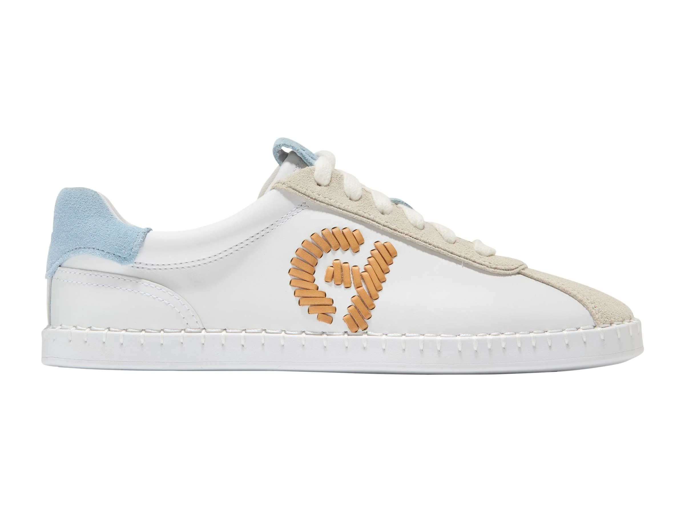 WOMEN'S COLE HAAN GRANDPRO ACELIA SNEAKER | WHITE / SKYWAY SUEDE
