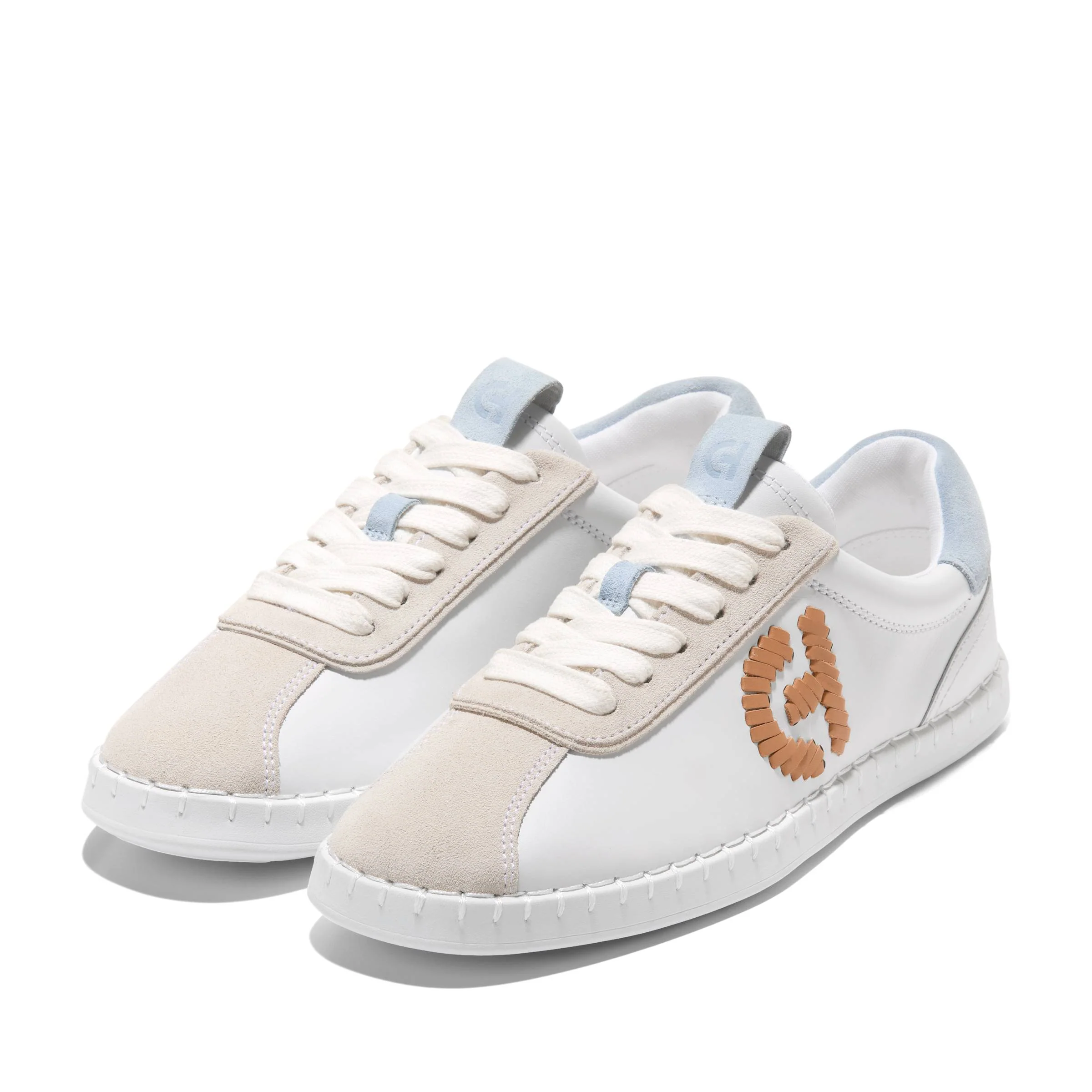 WOMEN'S COLE HAAN GRANDPRO ACELIA SNEAKER | WHITE / SKYWAY SUEDE - Image 12