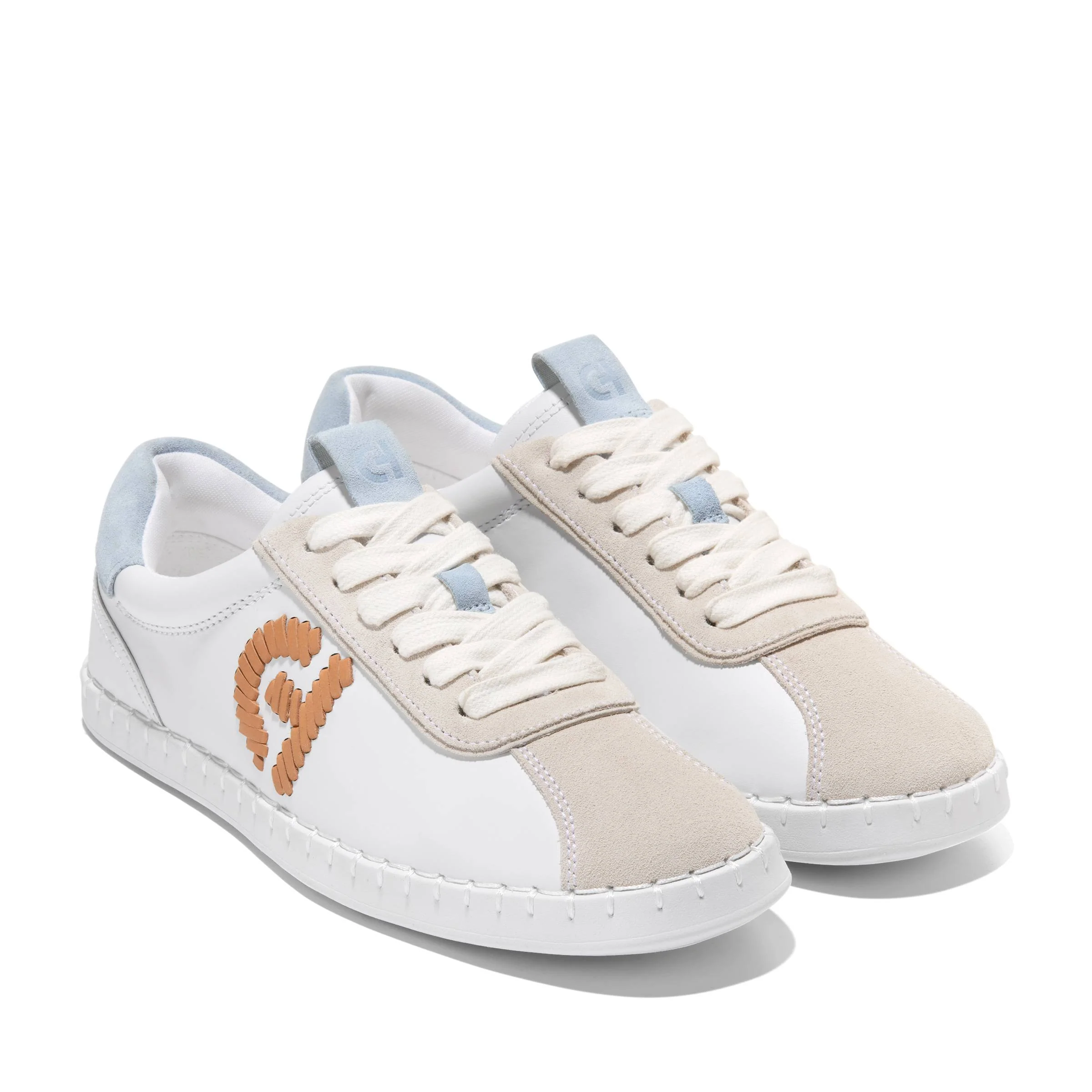 WOMEN'S COLE HAAN GRANDPRO ACELIA SNEAKER | WHITE / SKYWAY SUEDE - Image 13