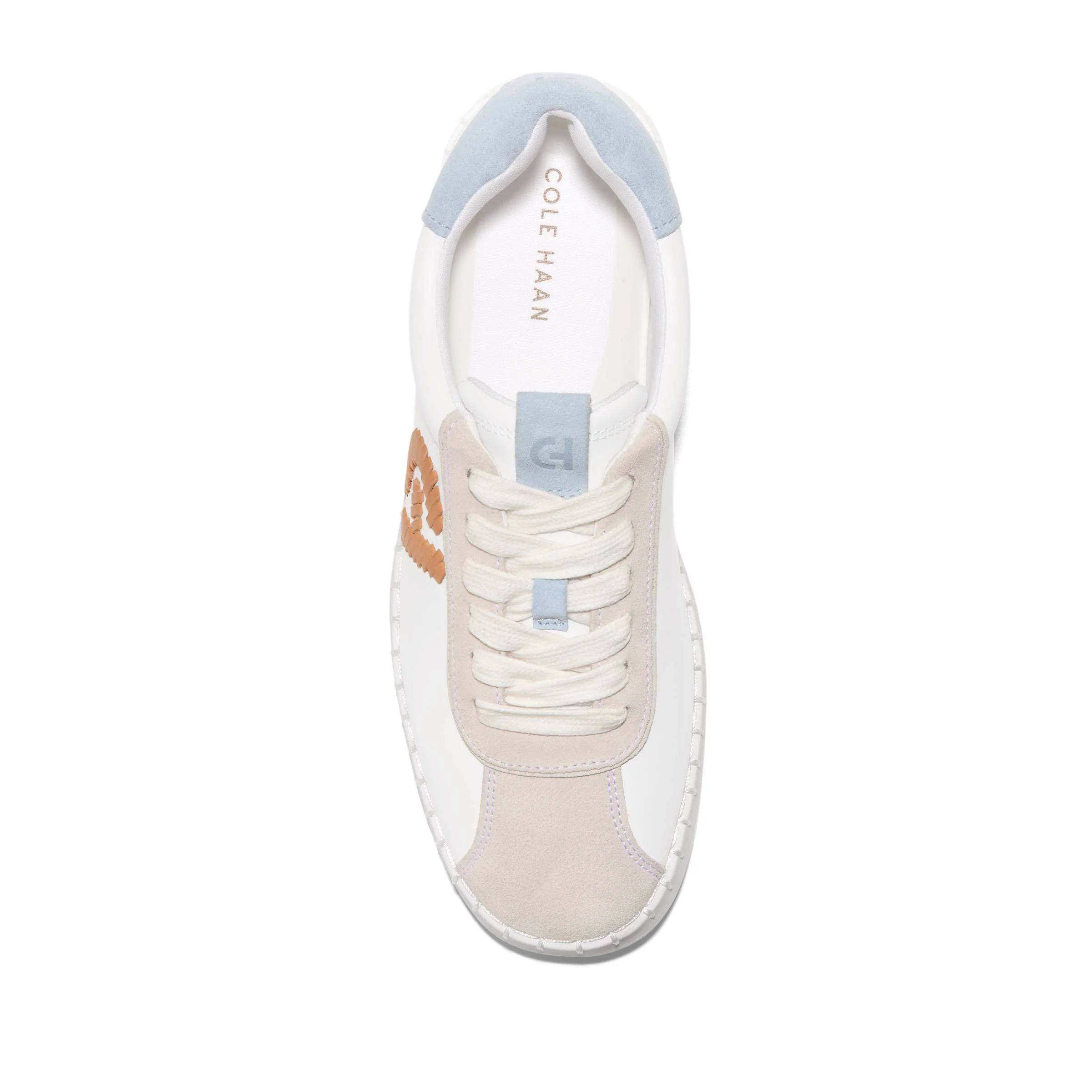 WOMEN'S COLE HAAN GRANDPRO ACELIA SNEAKER | WHITE / SKYWAY SUEDE - Image 2