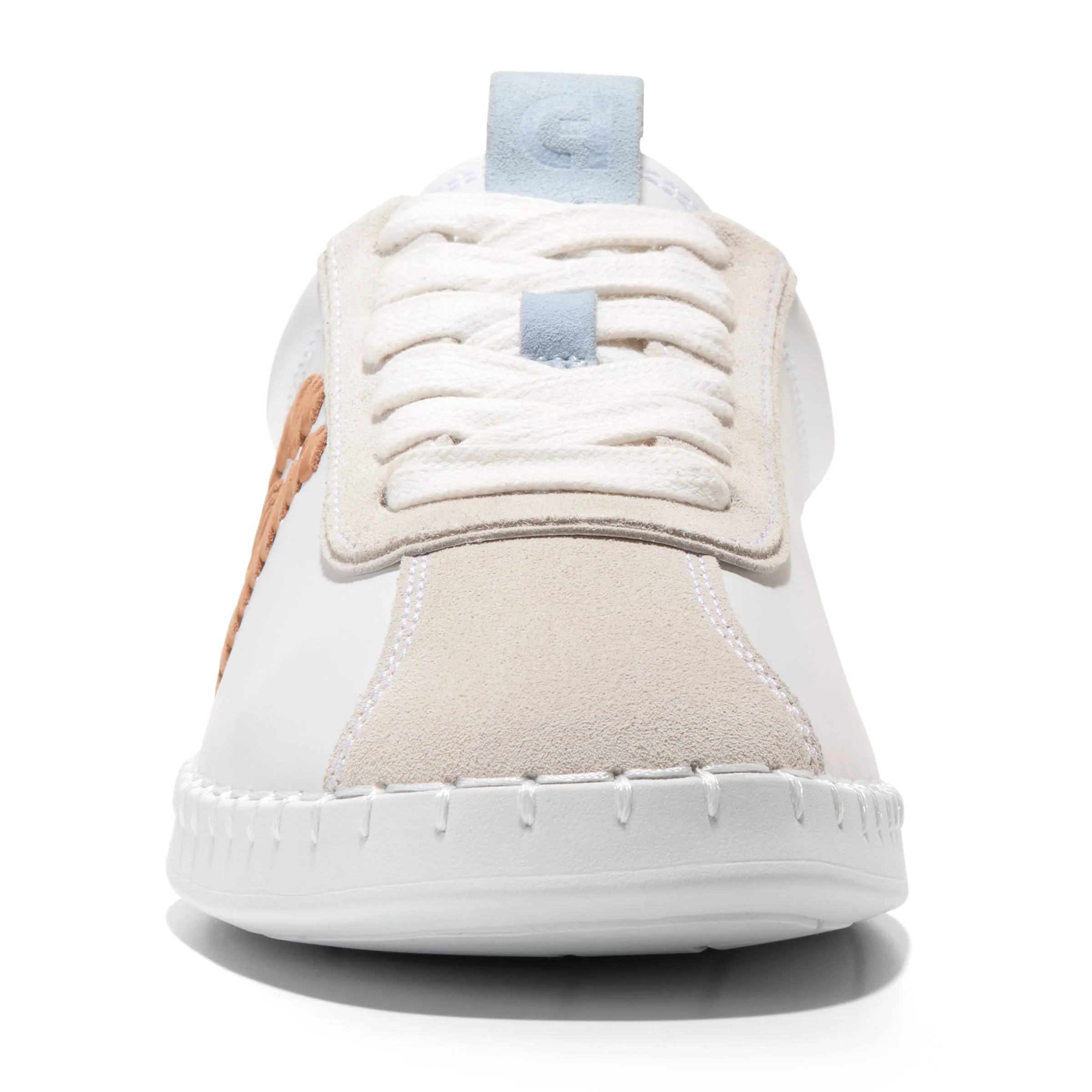 WOMEN'S COLE HAAN GRANDPRO ACELIA SNEAKER | WHITE / SKYWAY SUEDE - Image 4