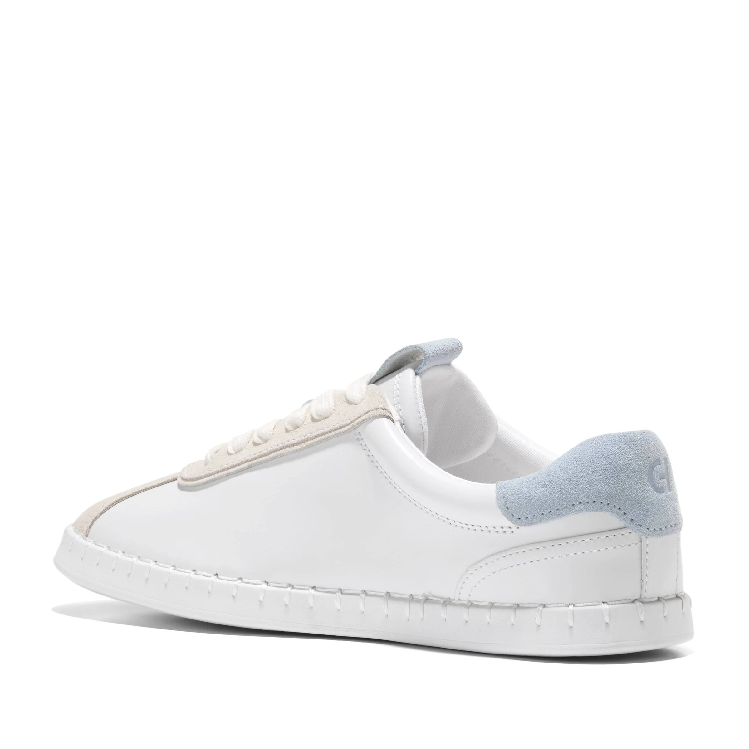 WOMEN'S COLE HAAN GRANDPRO ACELIA SNEAKER | WHITE / SKYWAY SUEDE - Image 6
