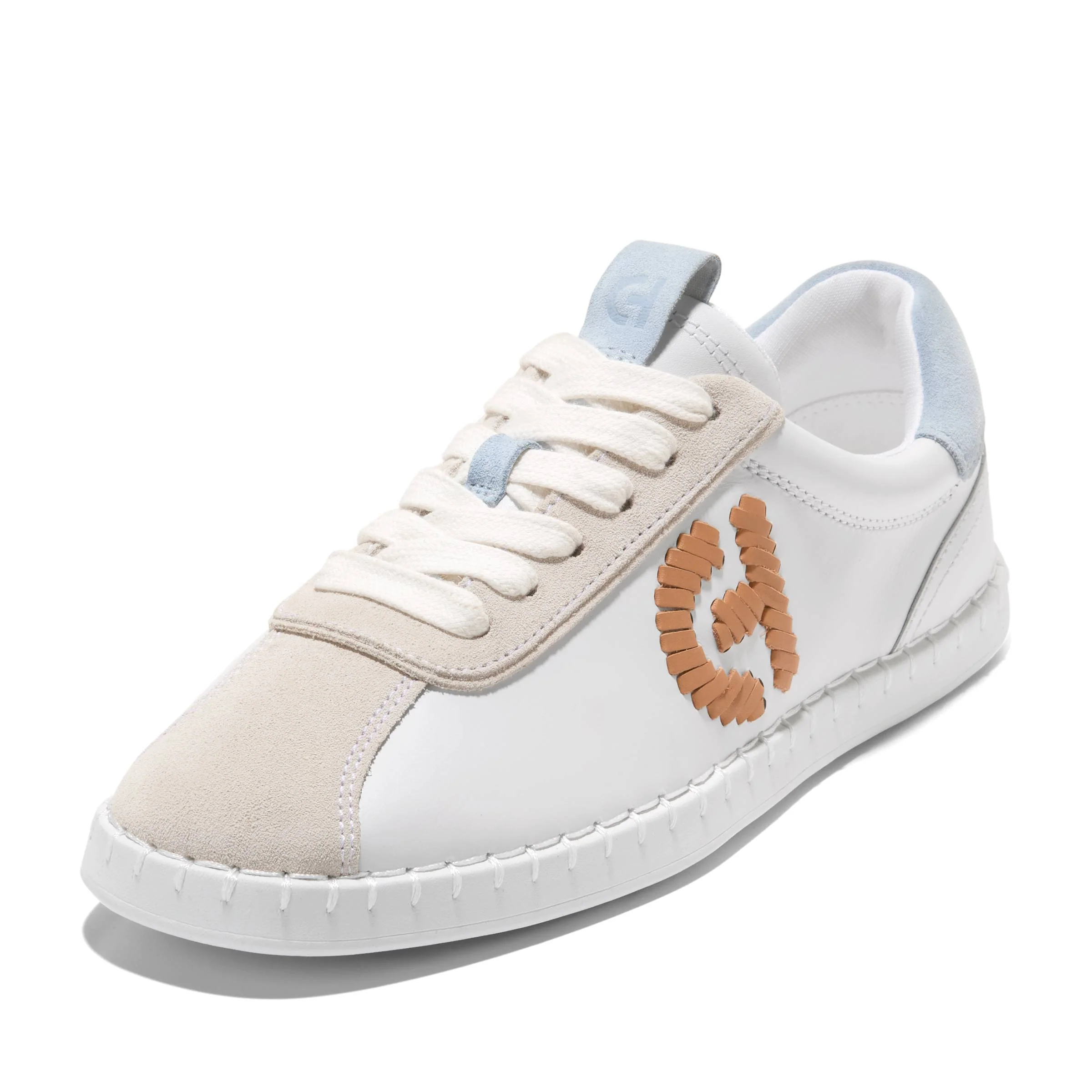 WOMEN'S COLE HAAN GRANDPRO ACELIA SNEAKER | WHITE / SKYWAY SUEDE - Image 7