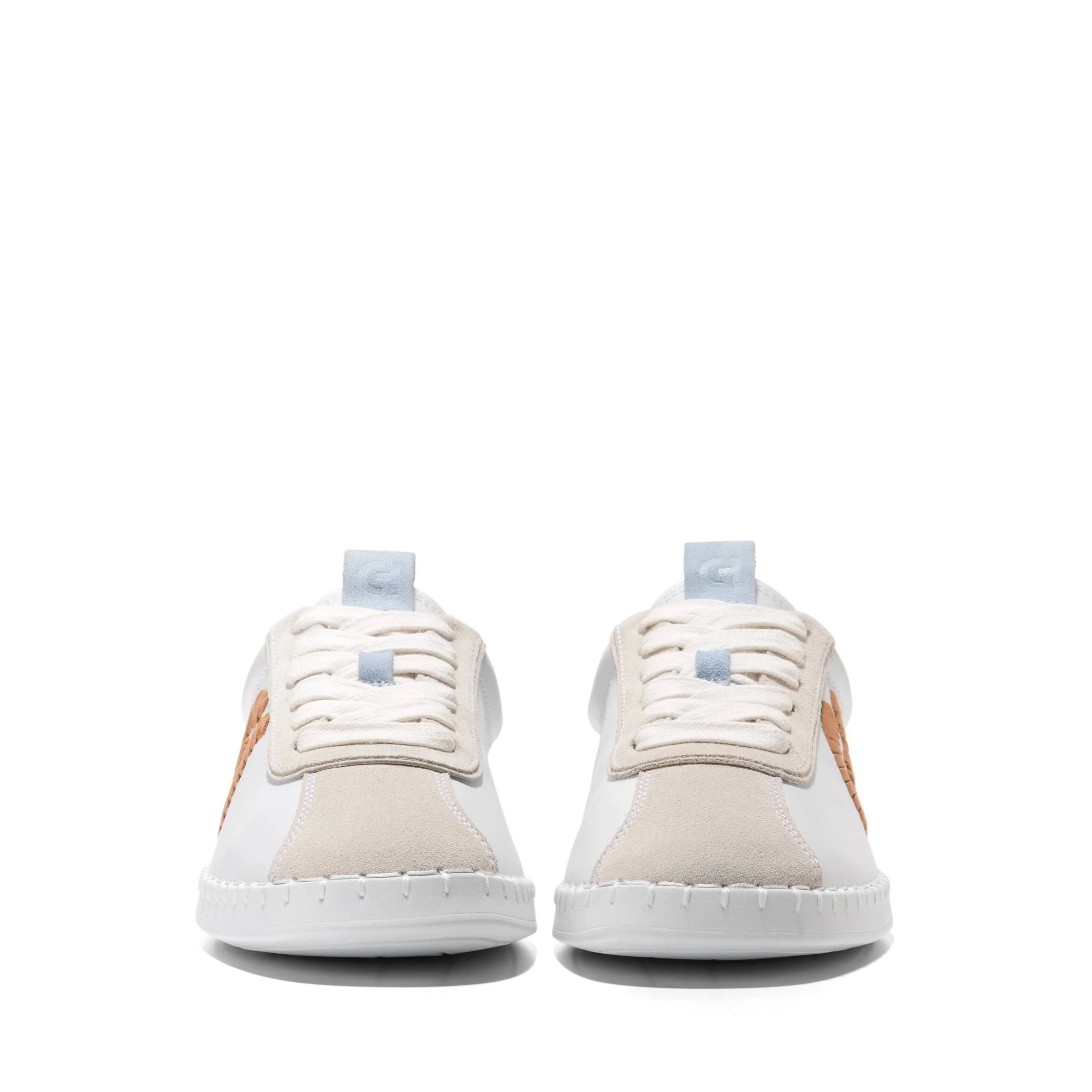 WOMEN'S COLE HAAN GRANDPRO ACELIA SNEAKER | WHITE / SKYWAY SUEDE - Image 8