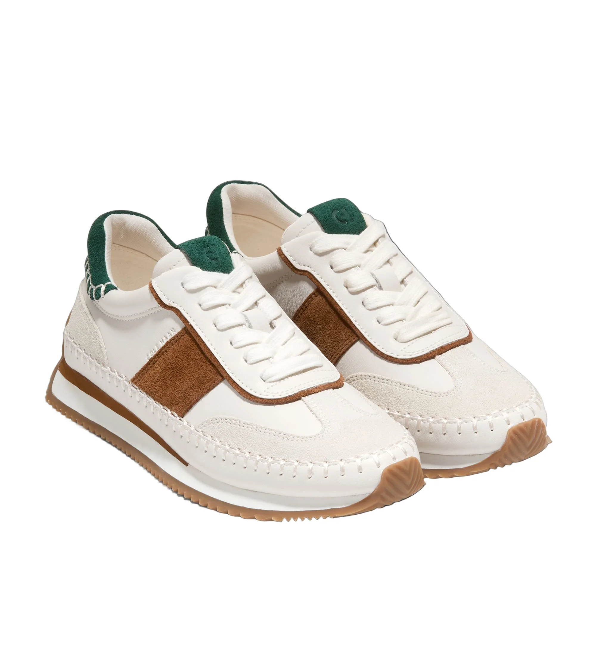 WOMEN'S COLE HAAN GRANDPRO PREMIER SNEAKERS | IVORY | TOBACCO | FOREST - Image 2