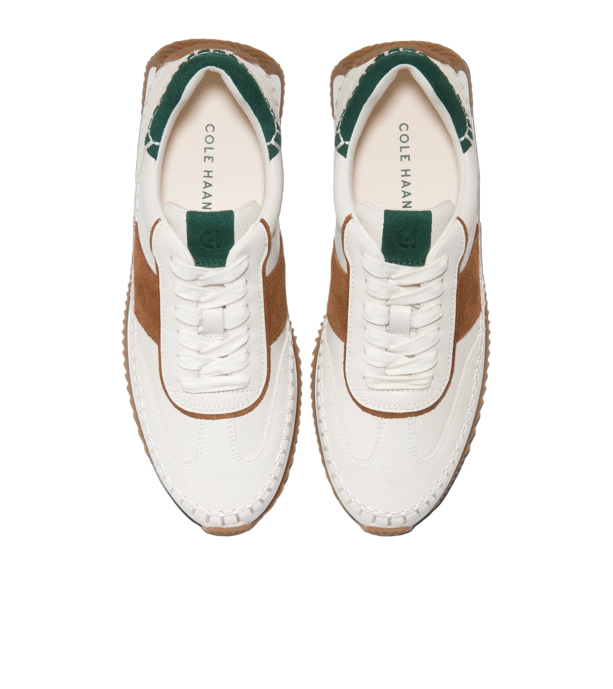WOMEN'S COLE HAAN GRANDPRO PREMIER SNEAKERS | IVORY | TOBACCO | FOREST - Image 3
