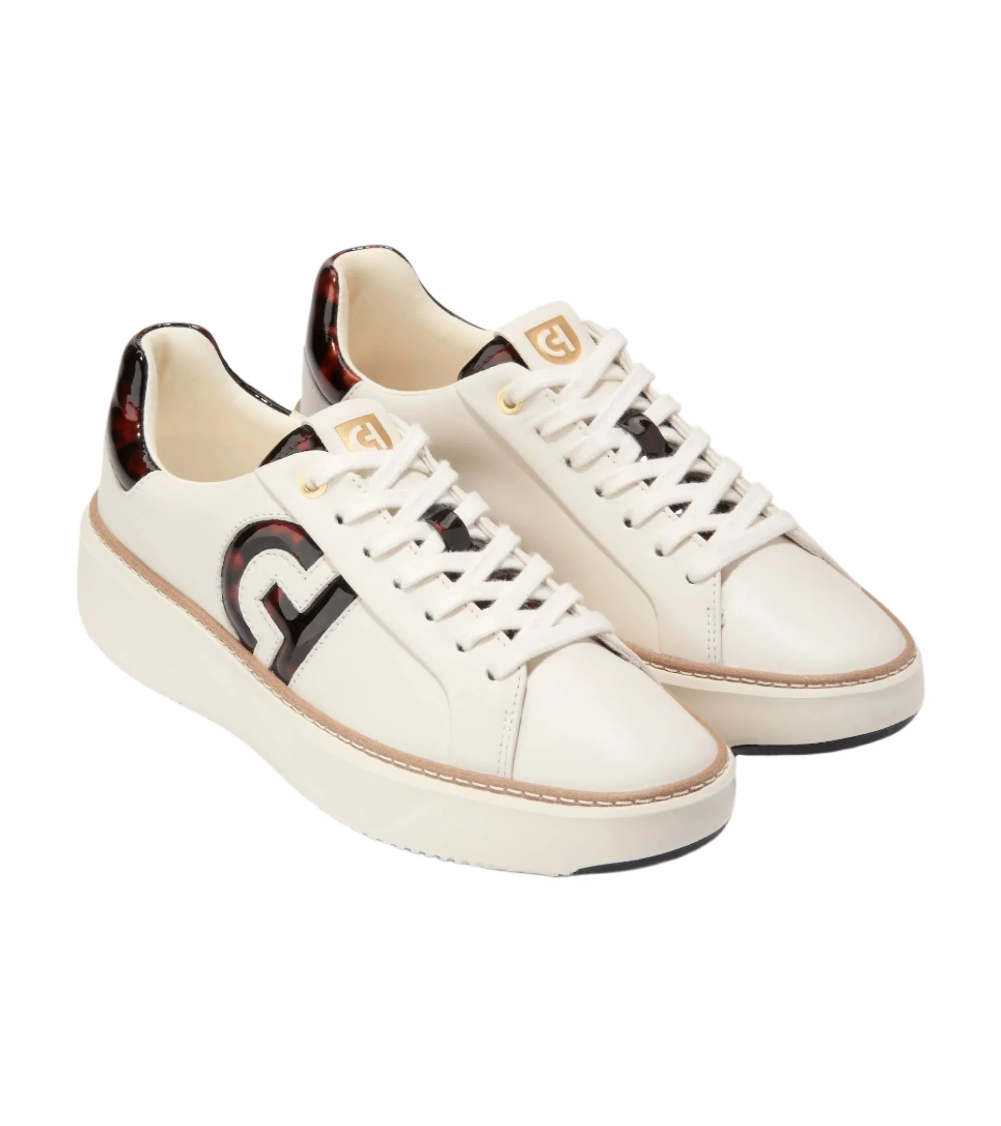 WOMEN'S COLE HAAN GRANDPRØ TOPSPIN SNEAKER | IVORY / TORTOISE PATENT - Image 2
