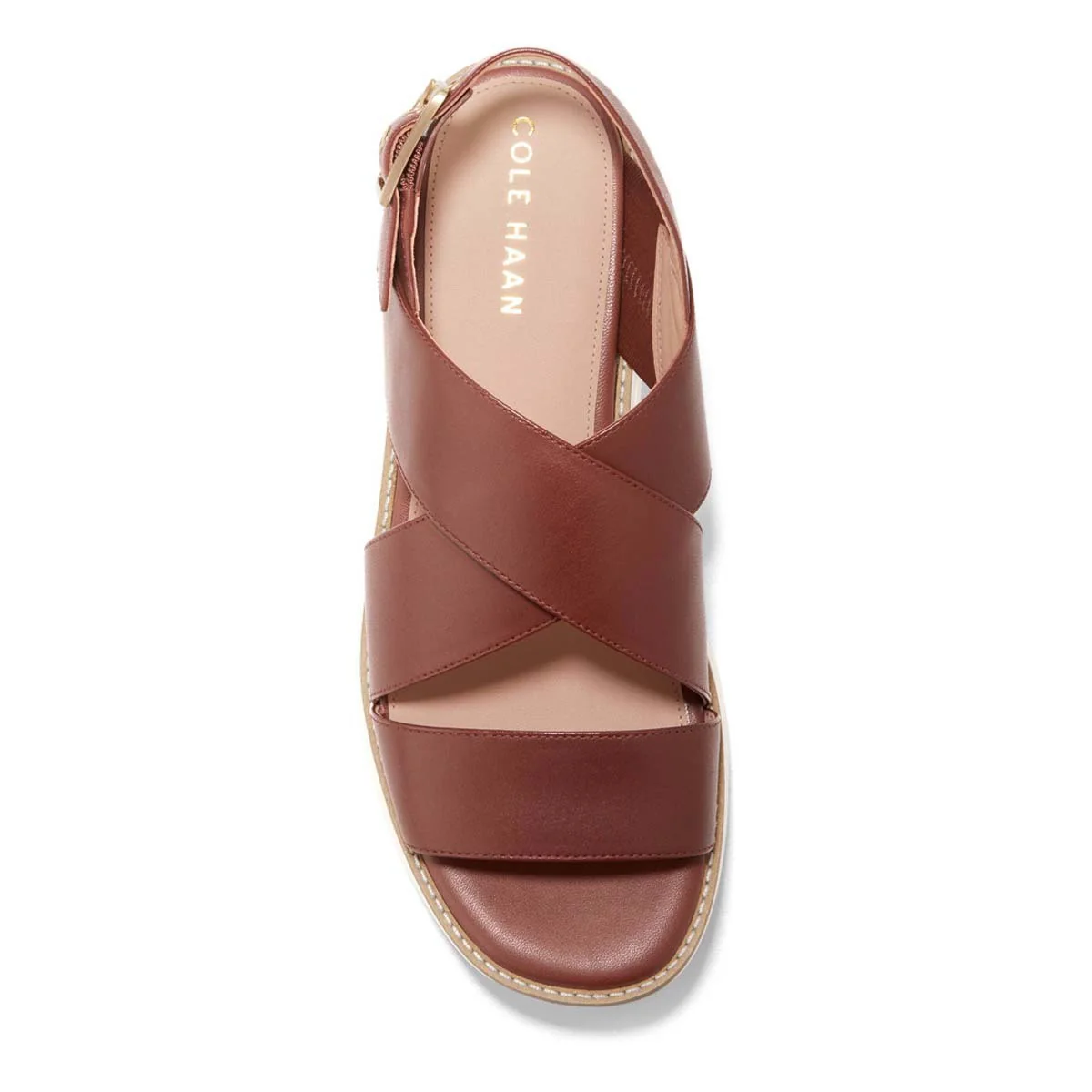 WOMEN'S COLE HAAN ØRIGINAL GRAND PLATFORM SANDALS | DARK CUOIO / IVORY - Image 4