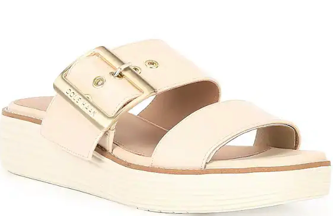 WOMEN'S COLE HAAN ØRIGINAL GRAND PLATFORM SLIDE | SANDOLLAR / IVORY - Image 3