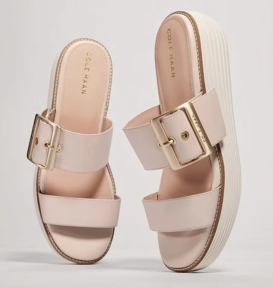 WOMEN'S COLE HAAN ØRIGINAL GRAND PLATFORM SLIDE | SANDOLLAR / IVORY - Image 8