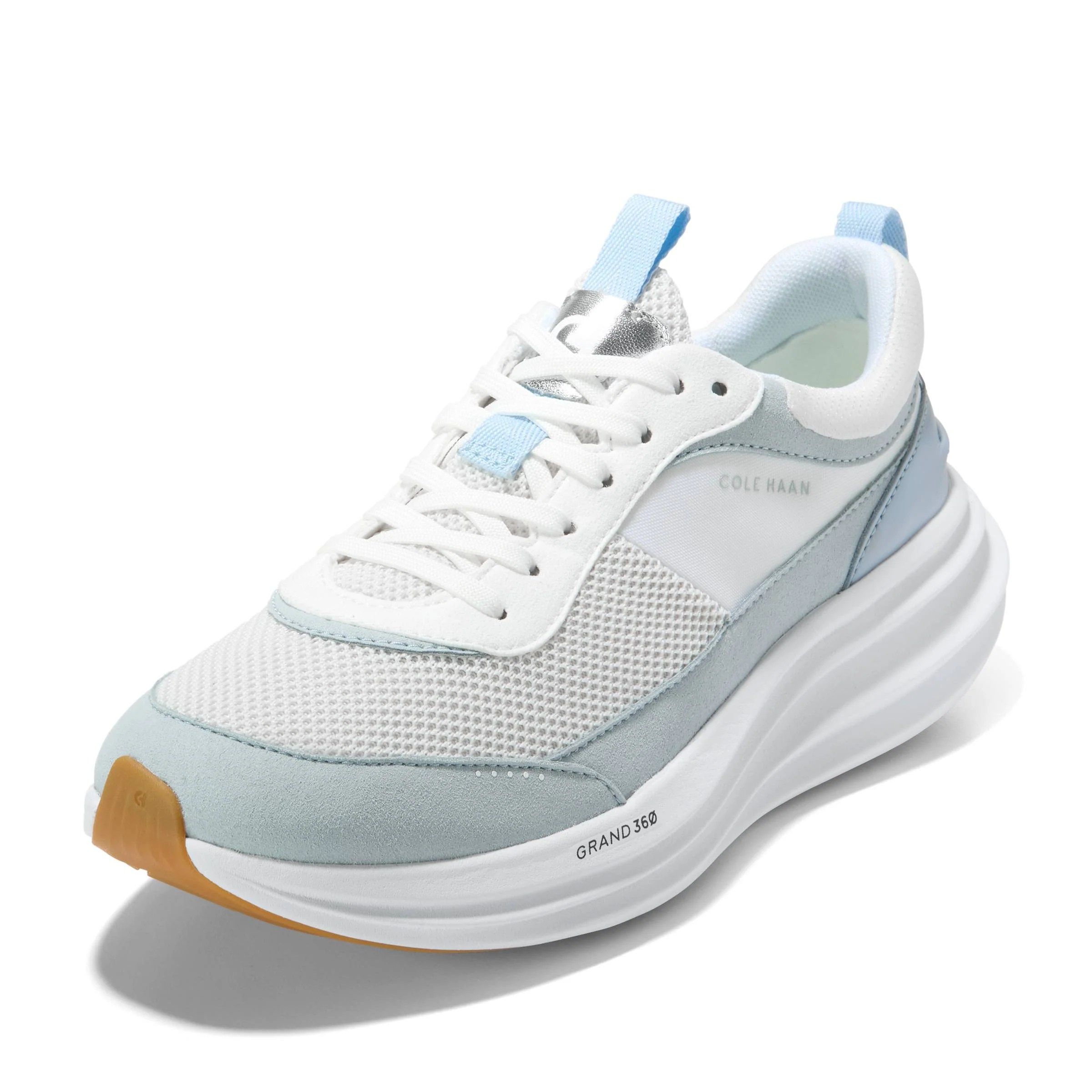 WOMEN'S COLE HAAN ORIGINALGRAND QUADSTREAK RUNNING SNEAKER | OPTIC WHITE / SKYWAY - Image 11
