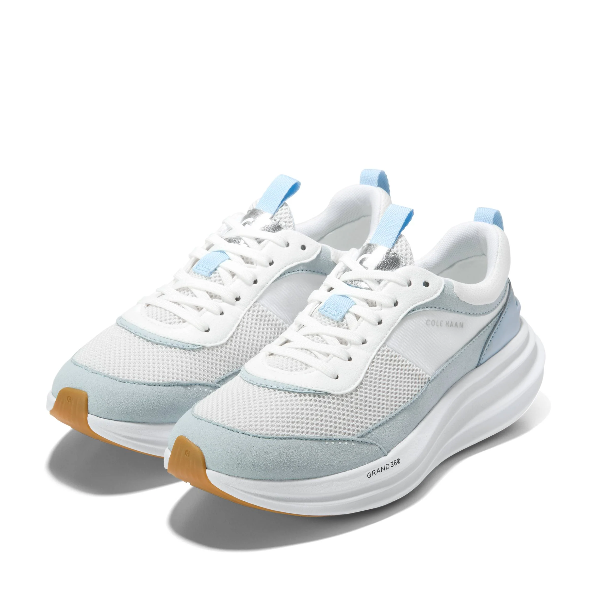 WOMEN'S COLE HAAN ORIGINALGRAND QUADSTREAK RUNNING SNEAKER | OPTIC WHITE / SKYWAY - Image 12