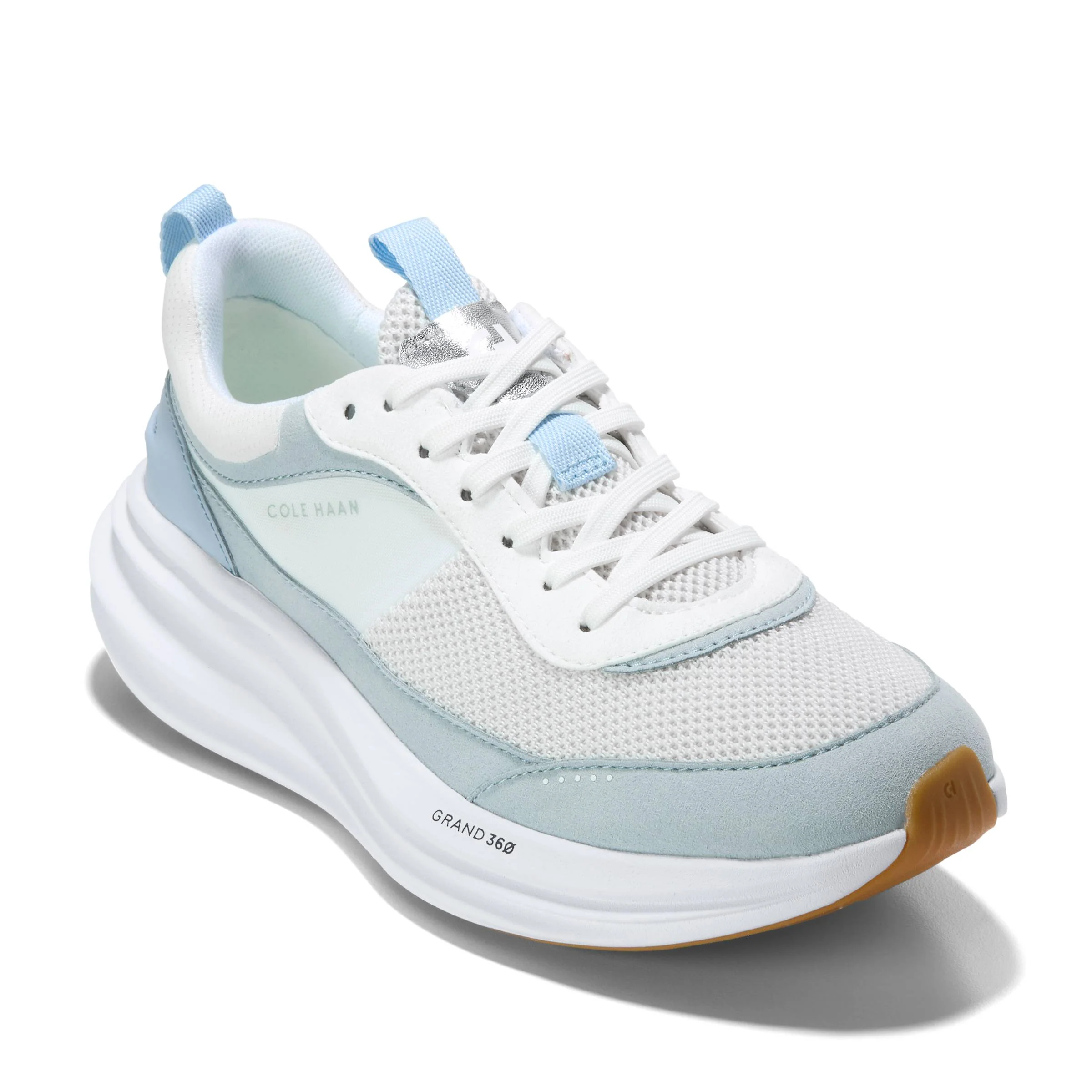 WOMEN'S COLE HAAN ORIGINALGRAND QUADSTREAK RUNNING SNEAKER | OPTIC WHITE / SKYWAY - Image 9
