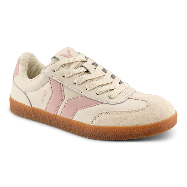 WOMEN'S C.O.B by CULTURE OF BRAVE FEARLESS SNEAKER | BEIGE / PINK WINGS - Image 3