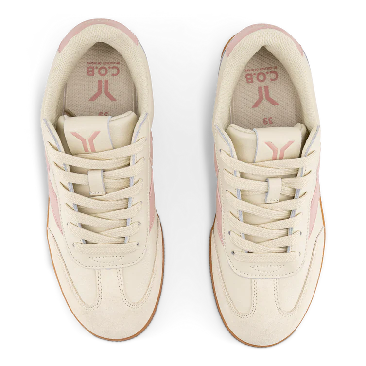 WOMEN'S C.O.B by CULTURE OF BRAVE FEARLESS SNEAKER | BEIGE / PINK WINGS - Image 5