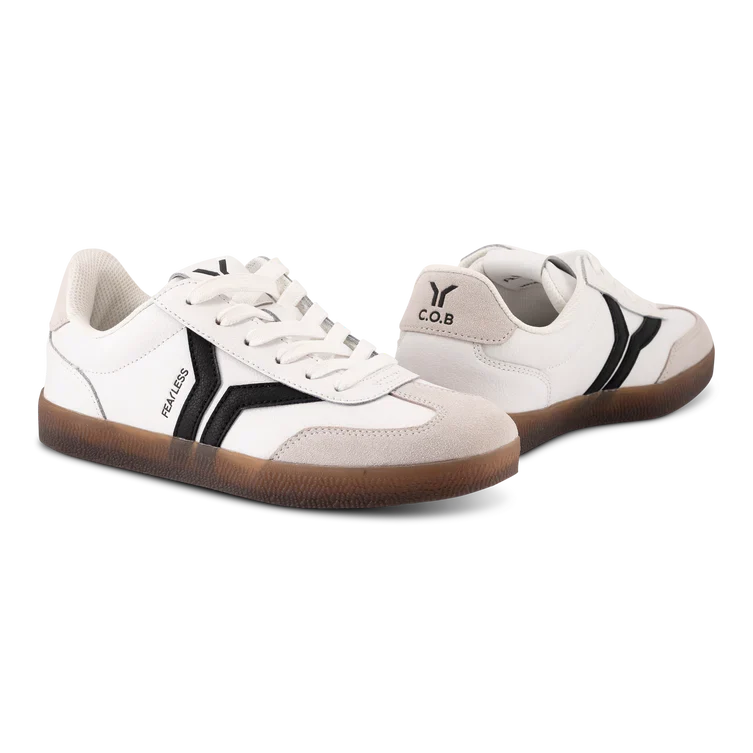 WOMEN'S C.O.B by CULTURE OF BRAVE FEARLESS SNEAKER | WHITE / BLACK WINGS - Image 4