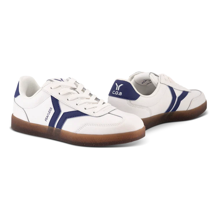 WOMEN'S C.O.B by CULTURE OF BRAVE FEARLESS SNEAKER | WHITE / PURPLE WINGS - Image 3