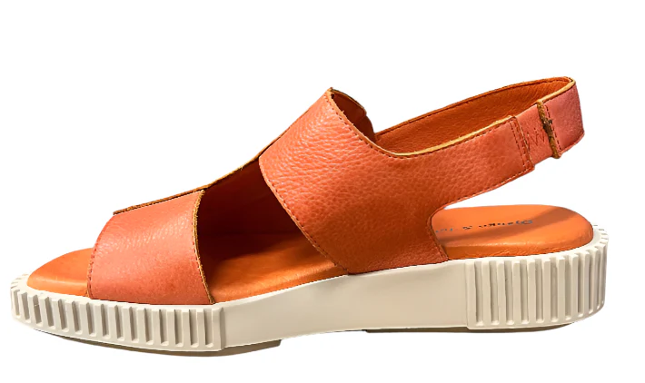 WOMEN'S DJANGO & JULIETTE INGLISH SANDAL | ORANGE TUMBLED LEATHER / ALMOND SOLE - Image 3