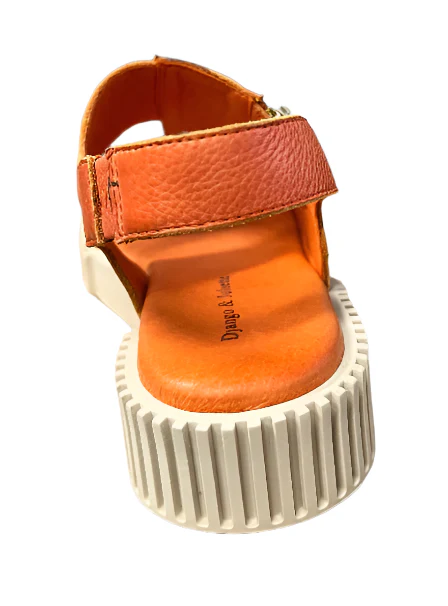WOMEN'S DJANGO & JULIETTE INGLISH SANDAL | ORANGE TUMBLED LEATHER / ALMOND SOLE - Image 4