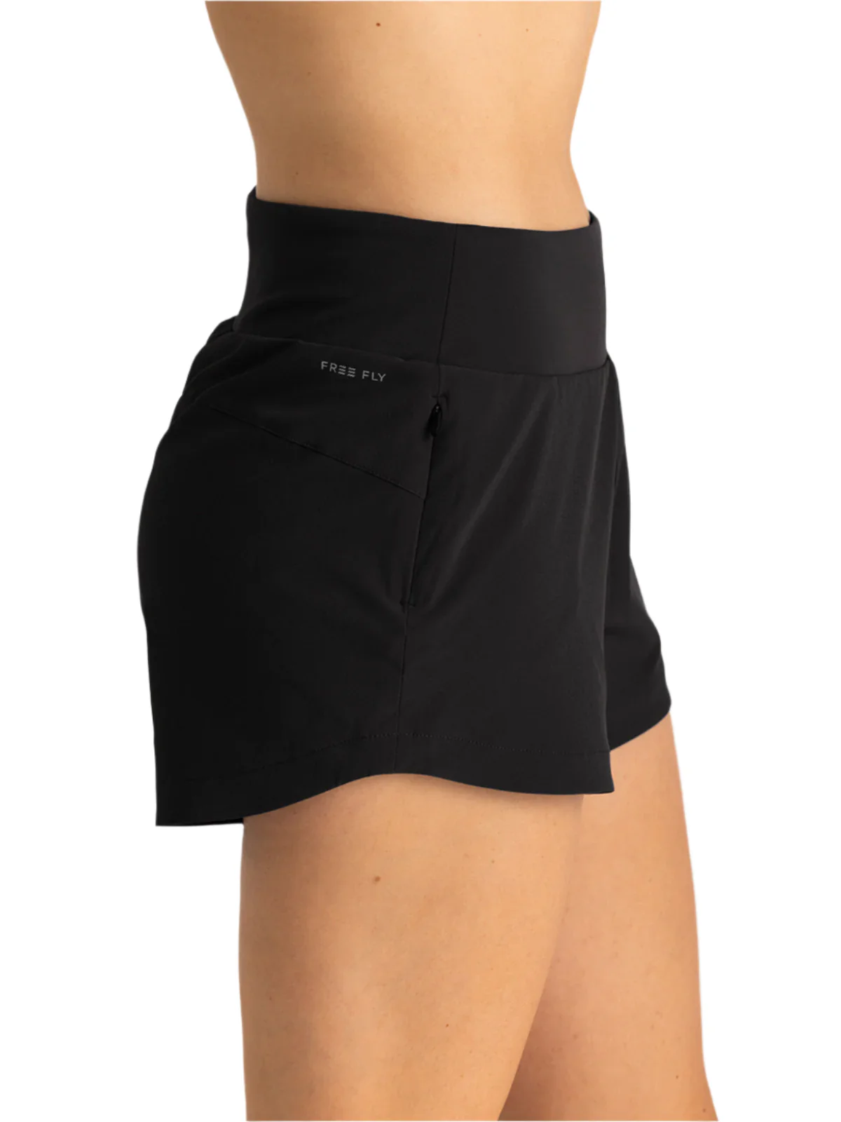 WOMEN'S FREE FLY BAMBOO-LINED ACTIVE BREEZE SHORT - 3" | BLACK - Image 4