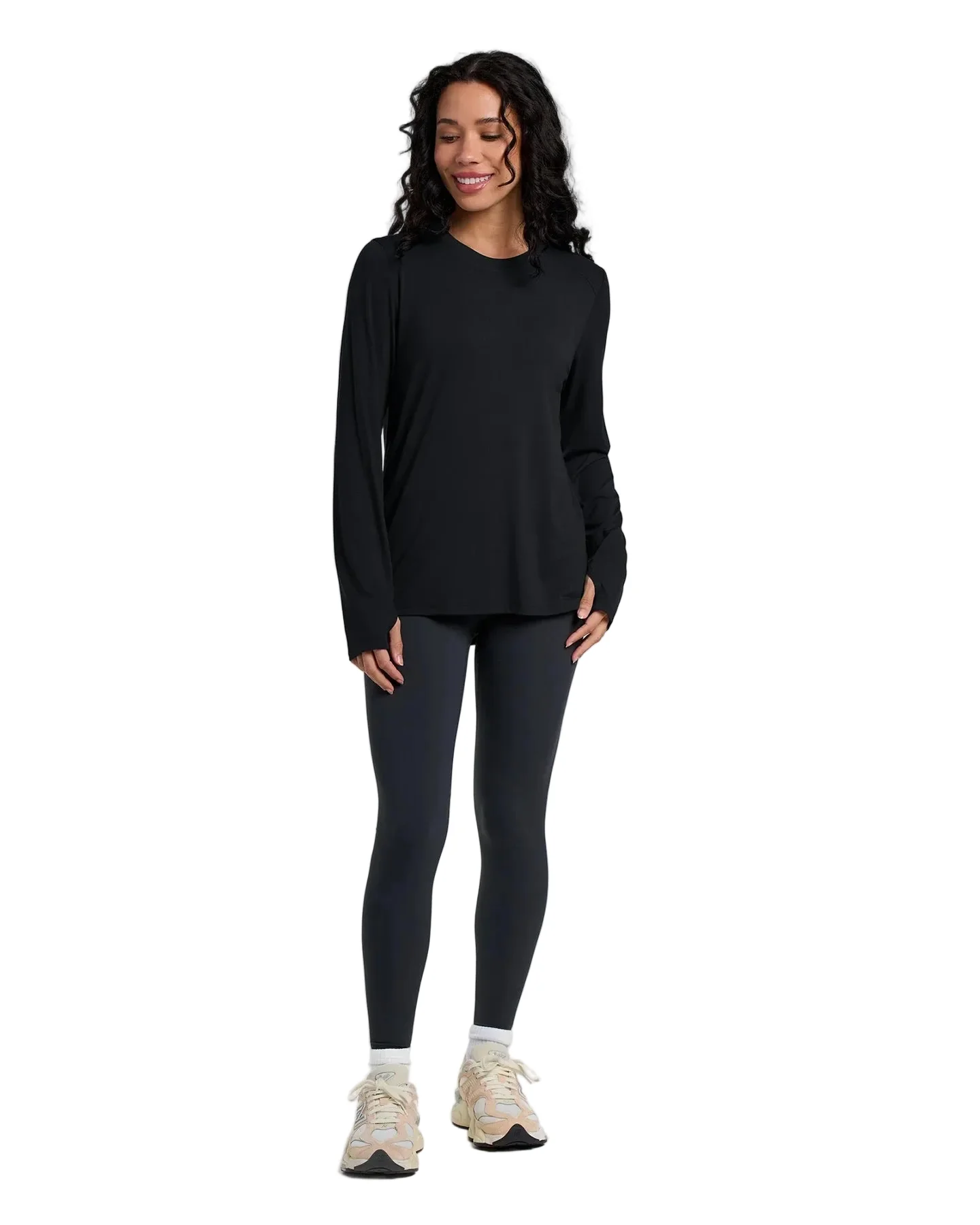 WOMEN'S FREE FLY BAMBOO SHADE LONG SLEEVE II | BLACK - Image 4