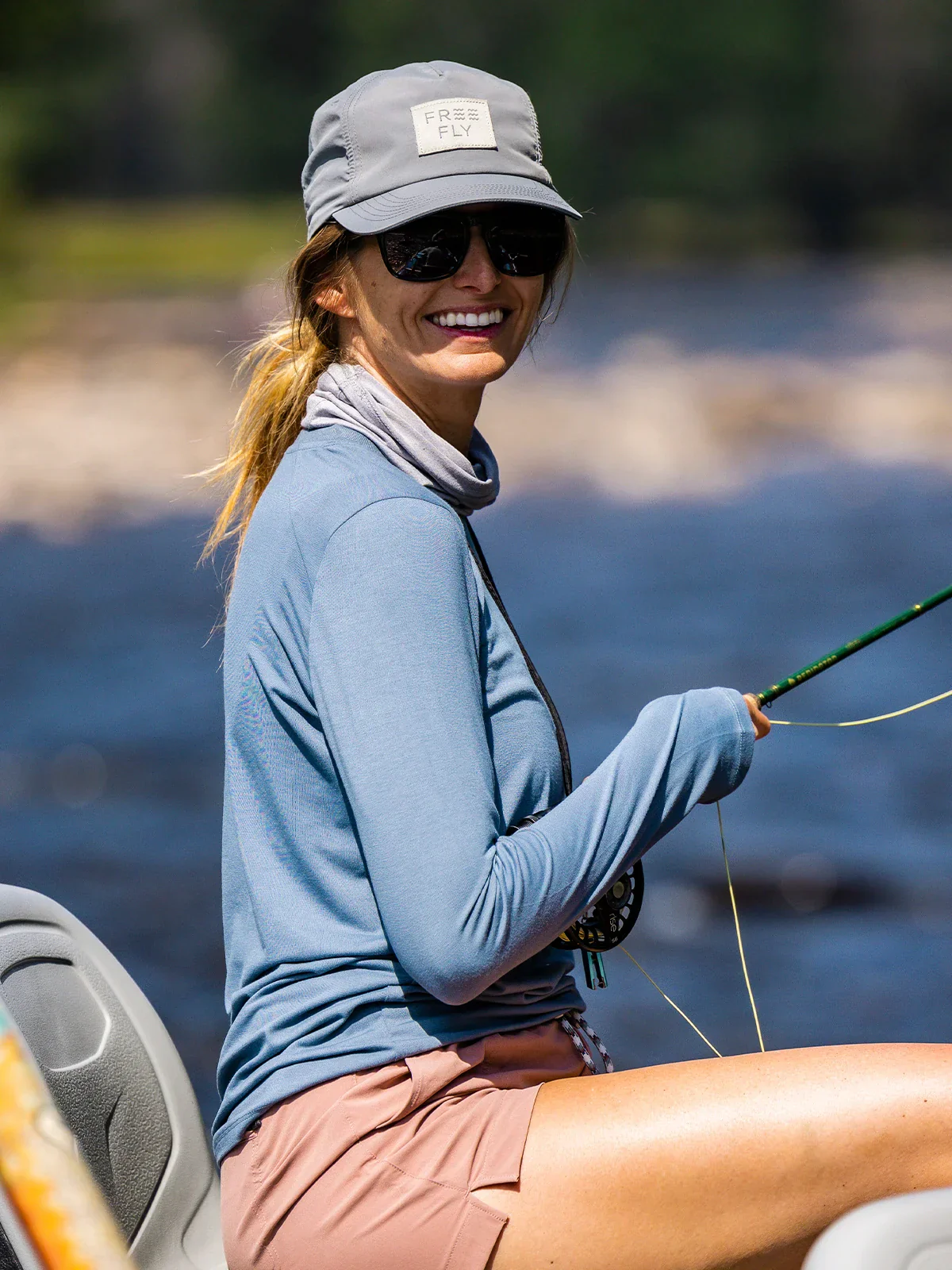 WOMEN'S FREE FLY BAMBOO SHADE LONG SLEEVE II | OCEAN MIST - Image 2