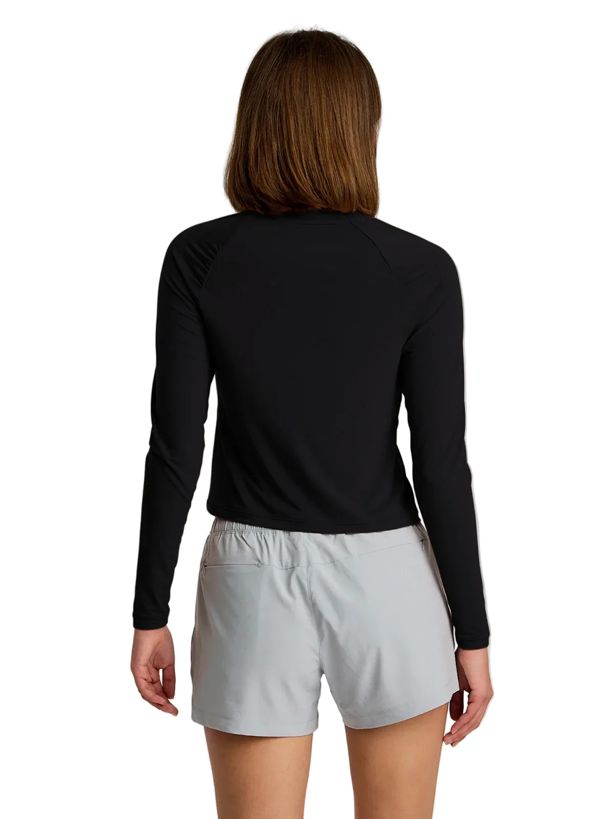 WOMEN'S FREE FLY ELEVATE LIGHTWEIGHT FITTED LONG SLEEVE | BLACK - Image 2