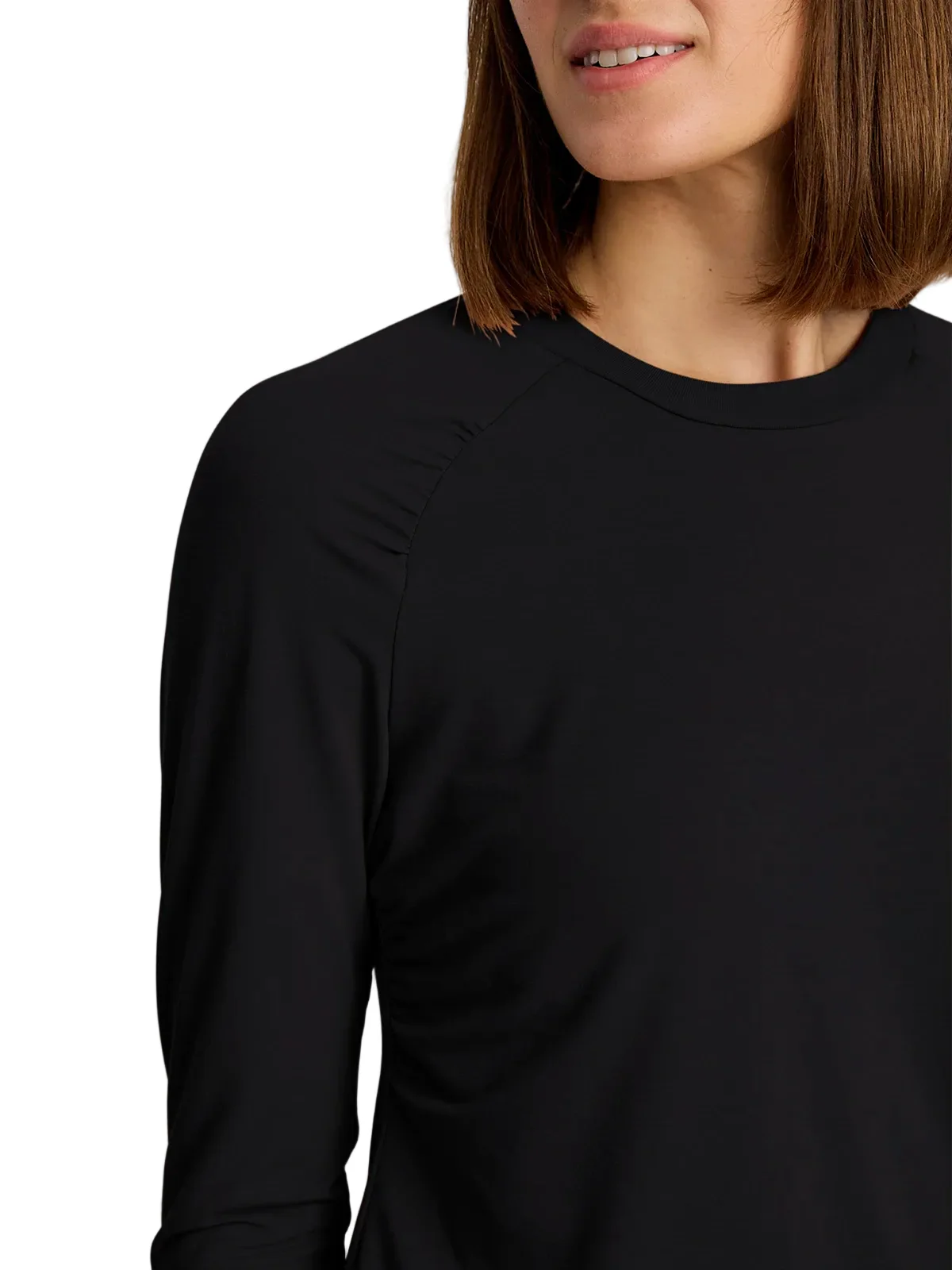 WOMEN'S FREE FLY ELEVATE LIGHTWEIGHT FITTED LONG SLEEVE | BLACK - Image 3