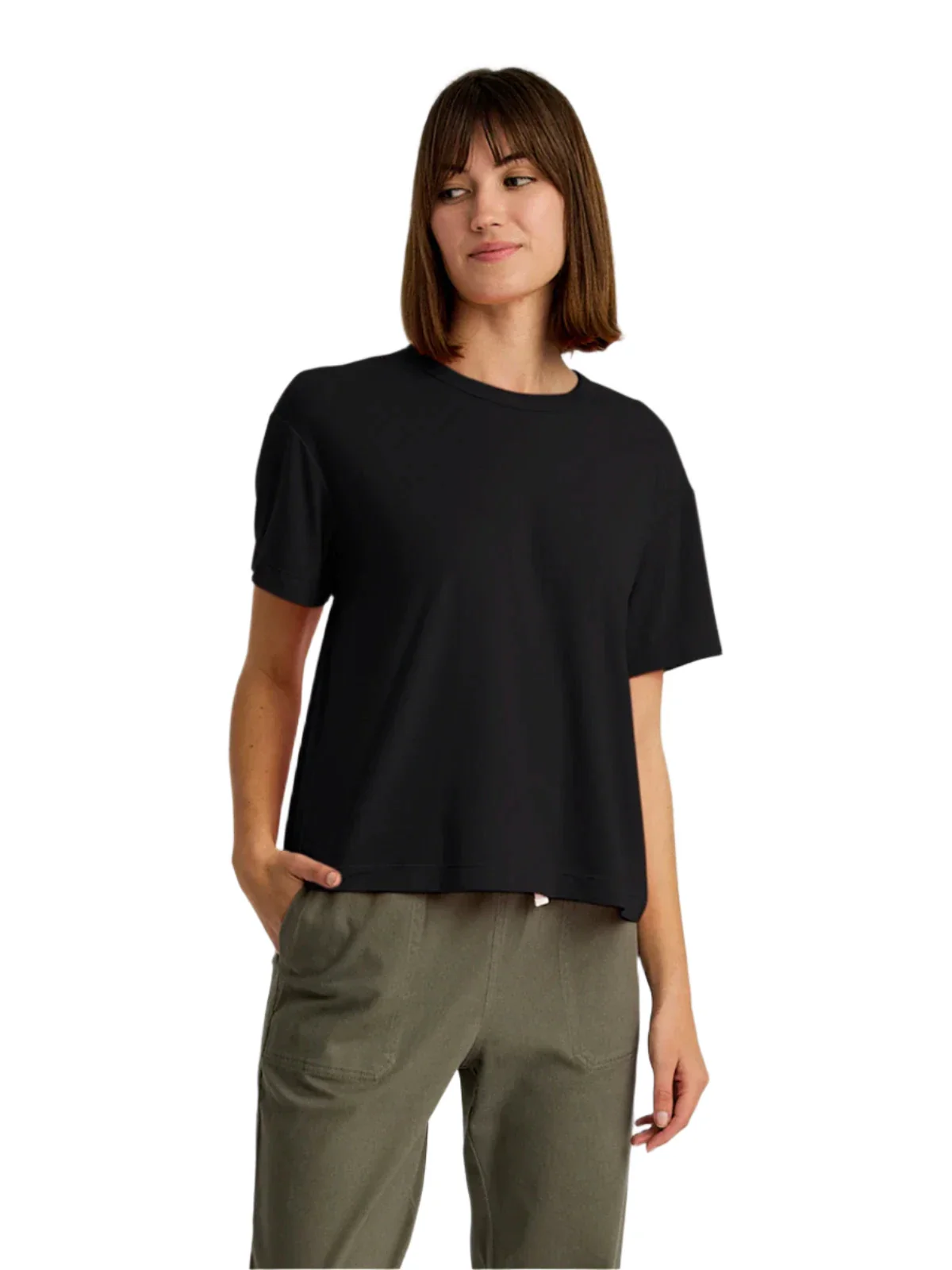 WOMEN'S FREE FLY ELEVATE LIGHTWEIGHT TEE | BLACK