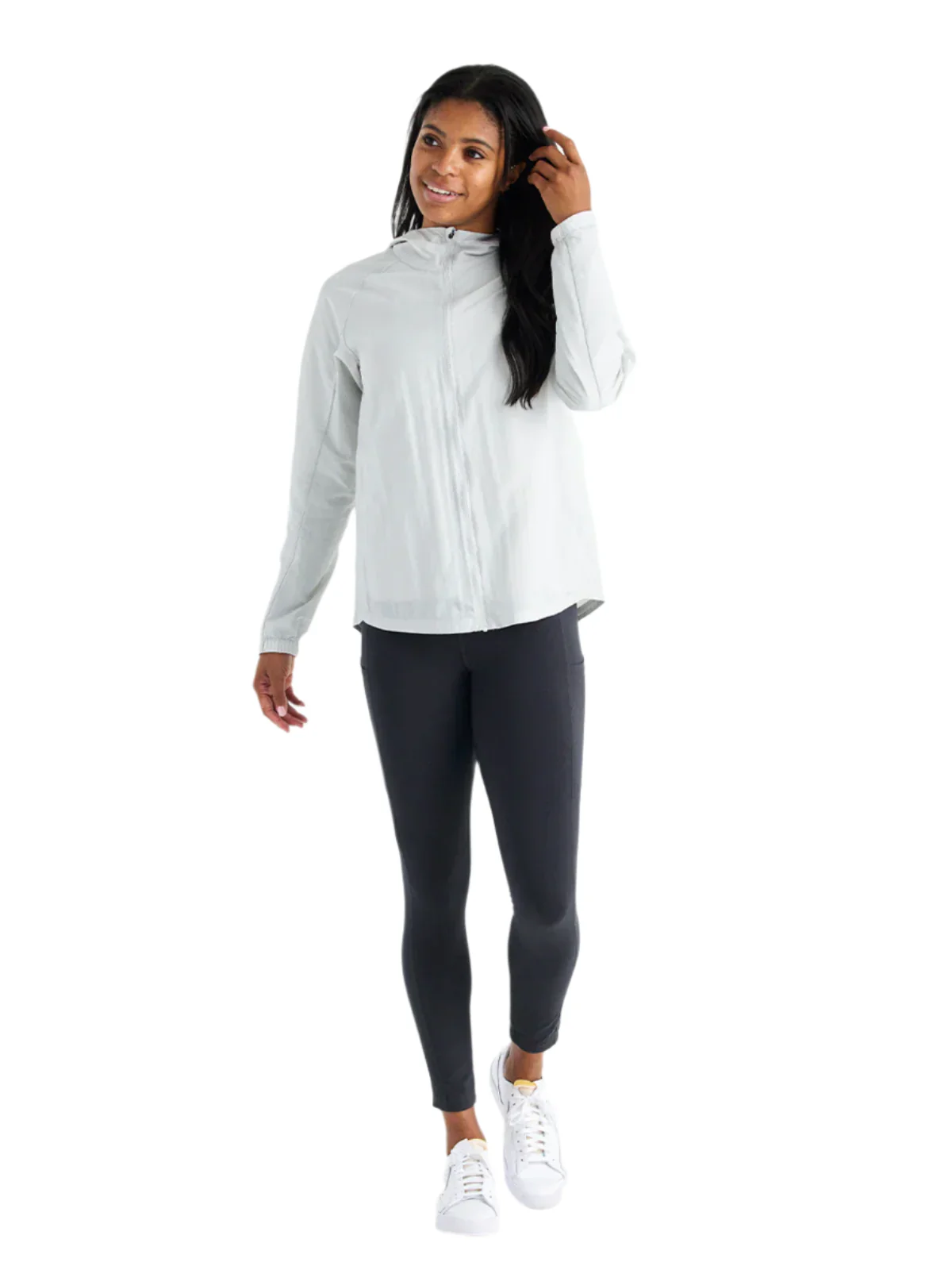 WOMEN'S FREE FLY HEADWIND JACKET | LIGHT GREY - Image 3