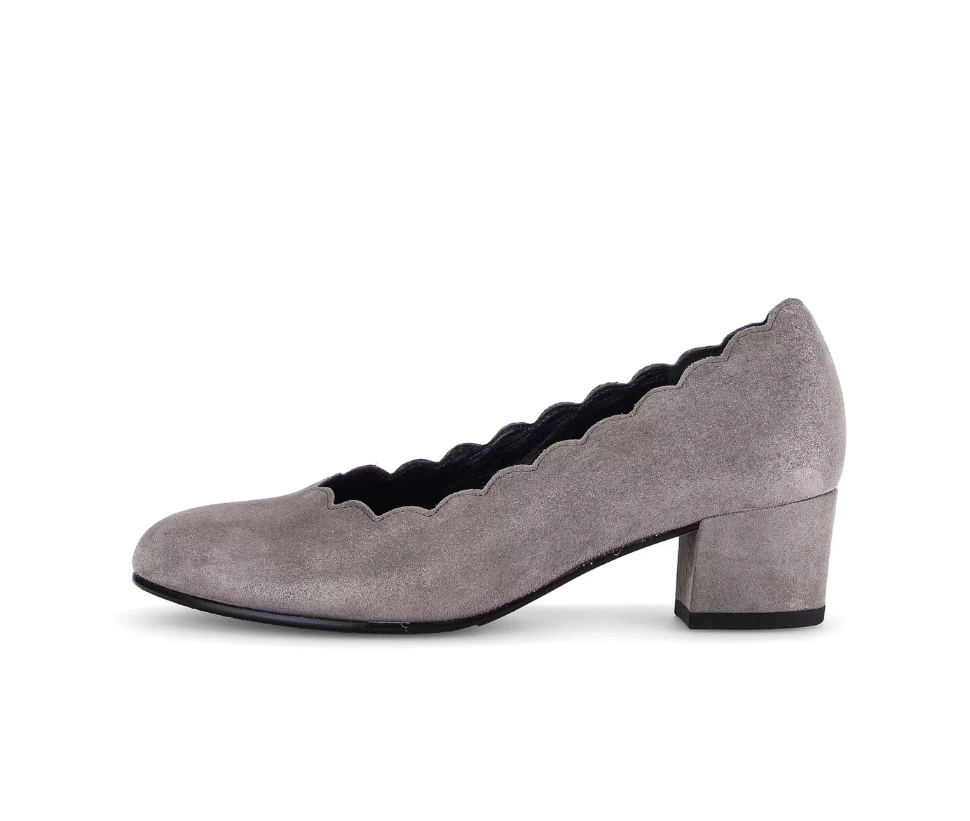 WOMEN'S GABOR 52.221.13 COMFORT SCALLOPED PUMPS | FUMO GREY - Image 2