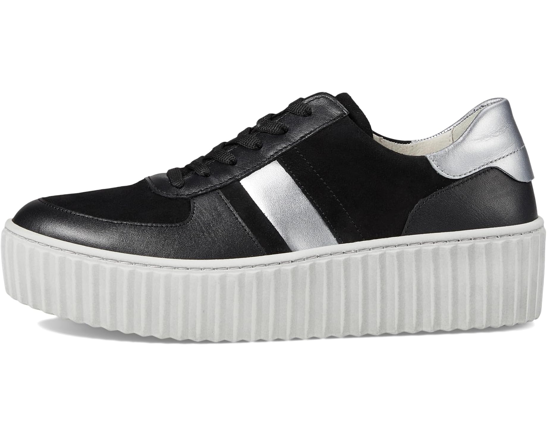 WOMEN'S GABOR 53.203.27 SNEAKER | BLACK / SILVER - Image 2