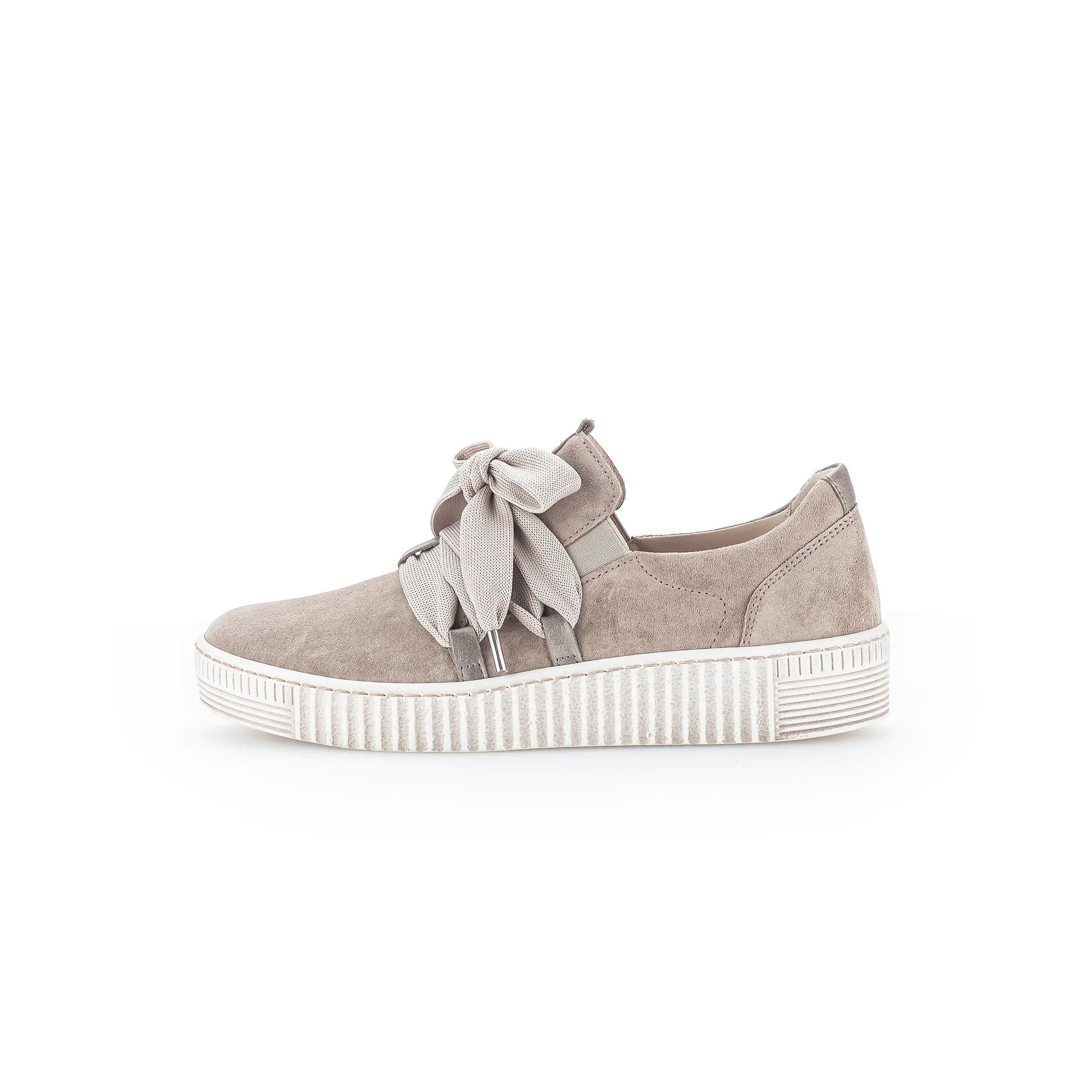 WOMEN'S GABOR 43.333.12 BOW TIE SNEAKER | BEIGE - Image 3