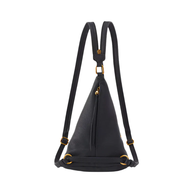 WOMEN'S HOBO SWAY SMALL SLING | BLACK PEBBLED LEATHER - Image 4
