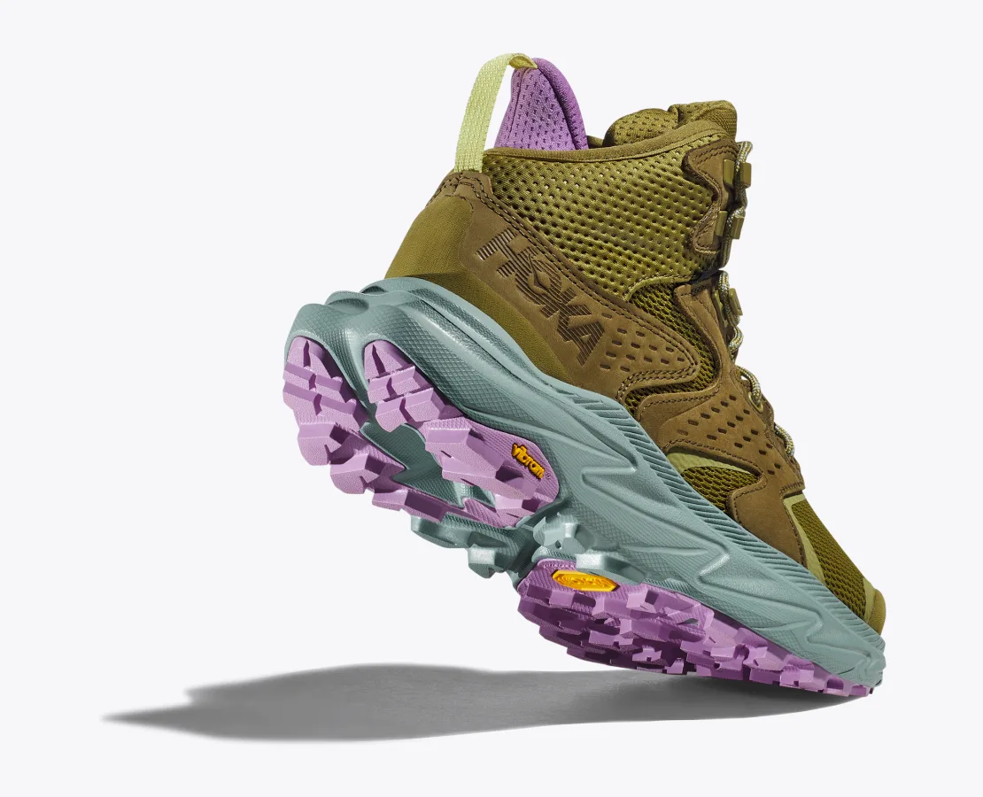 WOMEN'S HOKA ANACAPA 2 MID GTX | GREEN MOSS / AGAVE - Image 3
