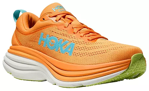 WOMEN'S HOKA BONDI 8 | SOLAR FLARE / LETTUCE - Image 3