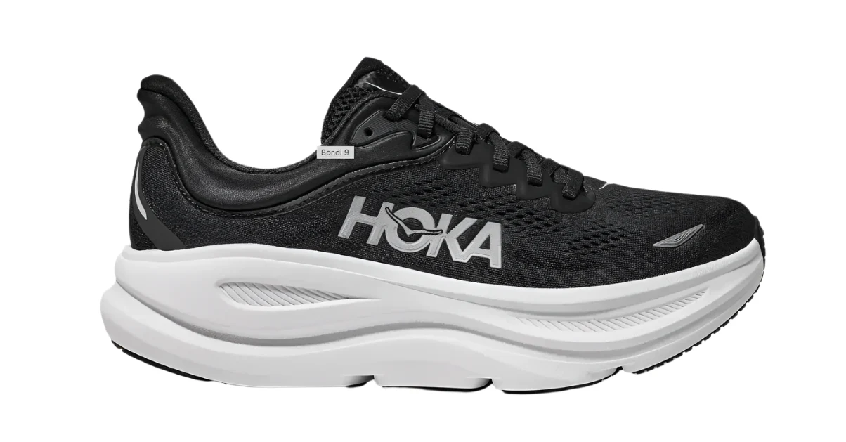 WOMEN'S HOKA BONDI 9 | BLACK / WHITE