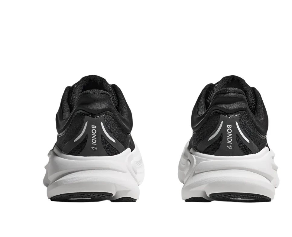 WOMEN'S HOKA BONDI 9 | BLACK / WHITE - Image 6