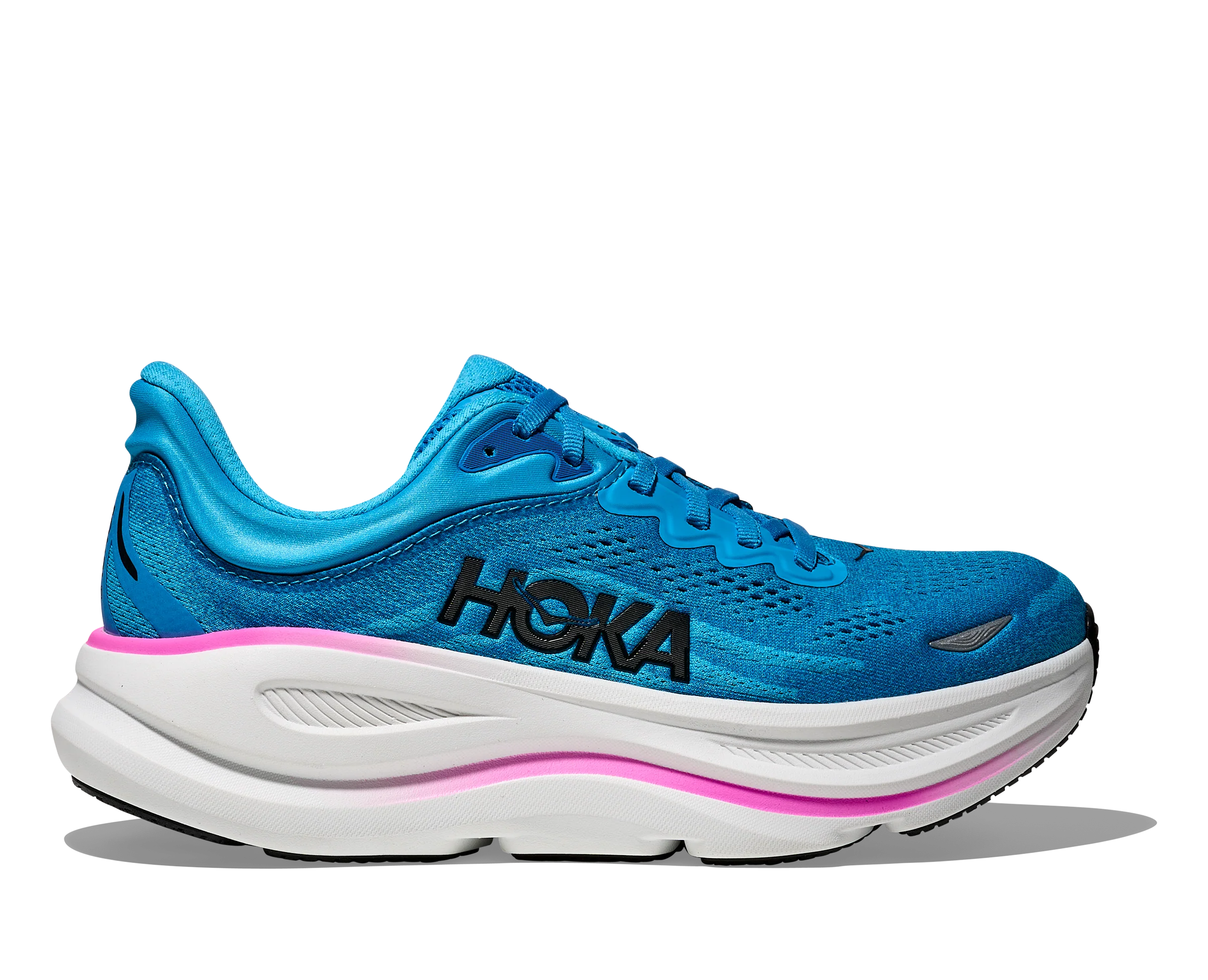 WOMEN'S HOKA BONDI 9 | SKYWARD BLUE | NEON FUCHSIA