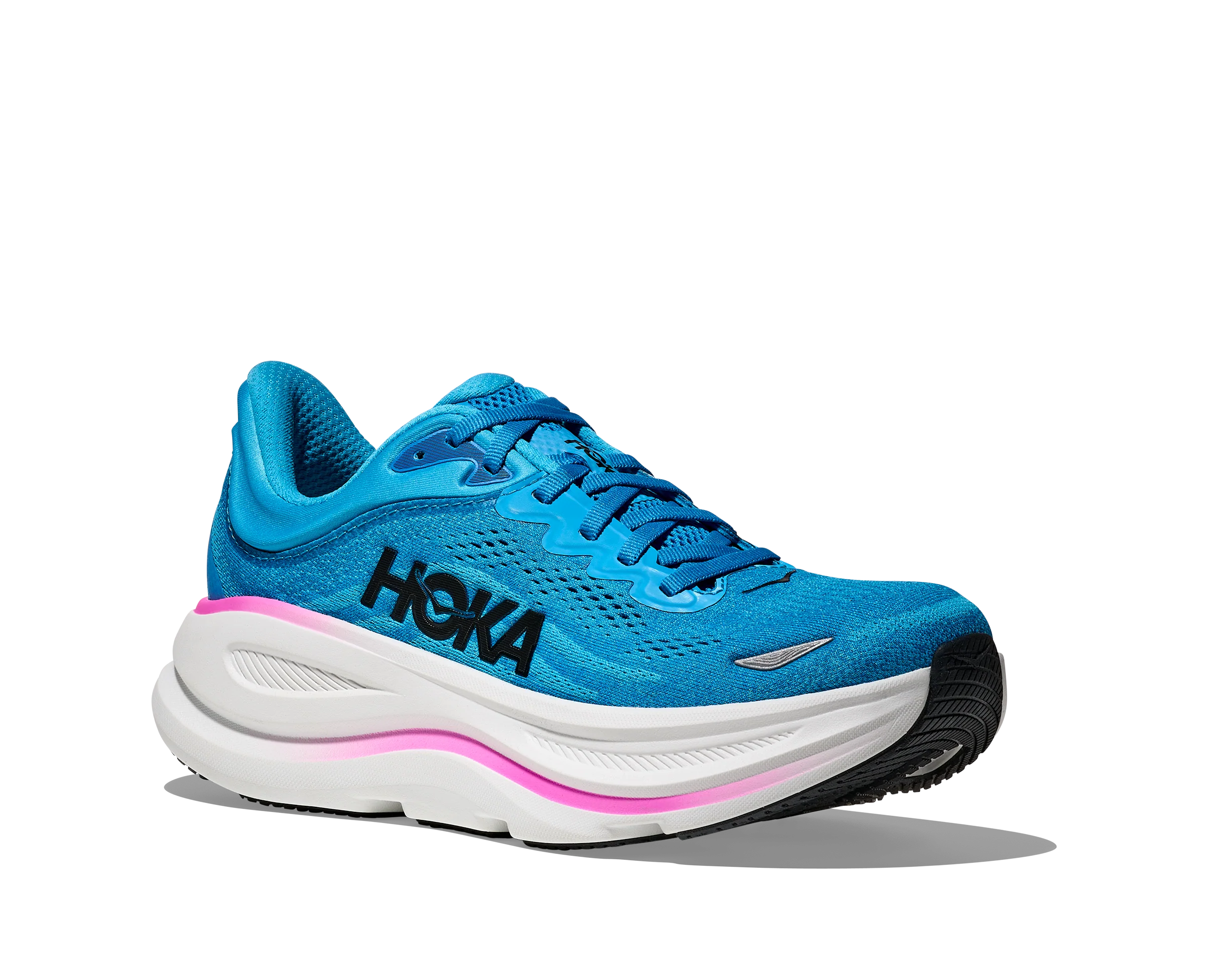 WOMEN'S HOKA BONDI 9 | SKYWARD BLUE | NEON FUCHSIA - Image 5