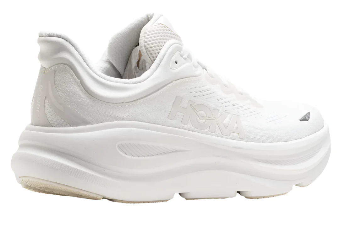 WOMEN'S HOKA BONDI 9 | WHITE / WHITE - Image 4