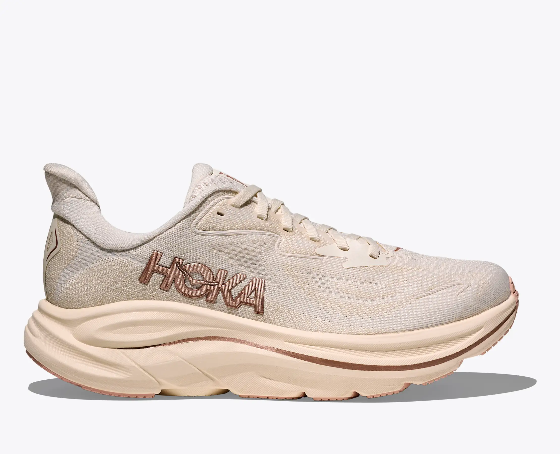 WOMEN'S HOKA CLIFTON 10 | ALABASTER | ROSE GOLD