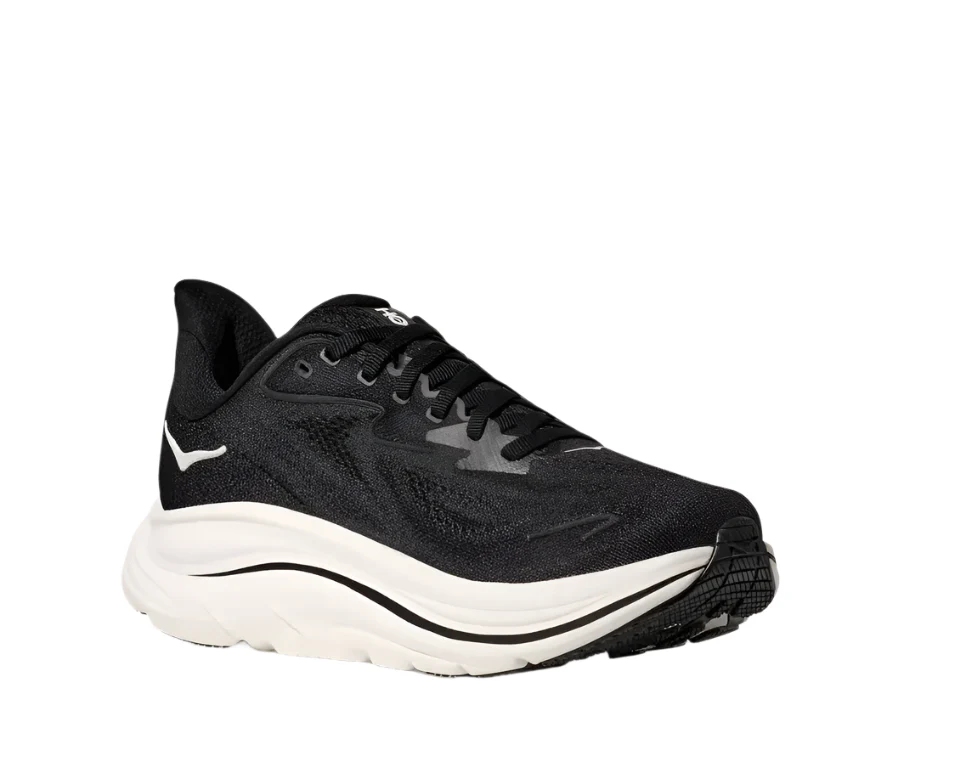 WOMEN'S HOKA CLIFTON 10 | BLACK / WHITE - Image 2