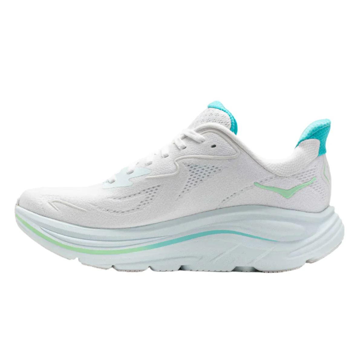 WOMEN'S HOKA CLIFTON 10 | WHITE / CIELO BLUE - Image 2